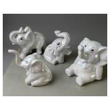 Vntg.  Lusterware China Elephant Bank & Figures