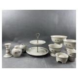 Pfaltzgraff X-mas Heirloom Footed Centerpiece&More