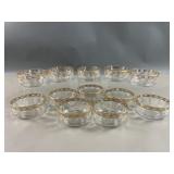Vtg MCM Valencia Glass Snack Bowls