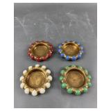 4 Antique Fisher Jewel Trays