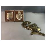Syroco Wall Plaques & Brass Knight Decor