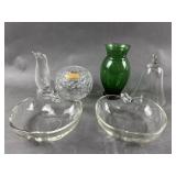 Apple Glass Candy Dishes, Candle Holder & More