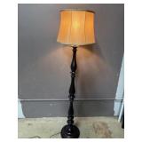 Tall Metal & Wooden Floor Lamp