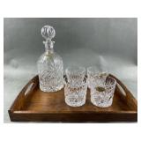 Block Leaded Polish Crystal With Tray