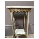 Victorian Style Brass & Marble Plant Stand