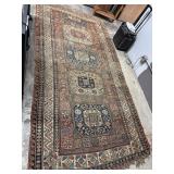 Antique Hand Woven Distressed Kurdish Rug