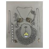 Vintage Silvertone & Pewter Costume Jewelry