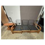 Ritts Tropitan 3PC MCM Bamboo Rattan Sofa Lounger