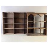 2 Wooden Wall Shelves