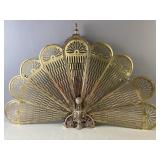 Antique Art Nouveau Folding Fireplace Screen