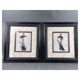 Framed Marilyn Robertson Lady With Fan Art Prints
