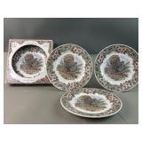 4 Queens Myott Factory Thanksgiving Dinner Plates