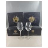 8 Crystal Infused Wine Glasses