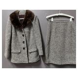 Vintage Tweed Coat & Suit Set