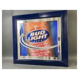 Bud Light Beer Advertising Mirror Sign