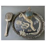 Vintage Jewelry Tray, Clop Earrings & More