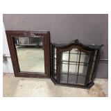 Vintage Dutch Wooden Wall Display Cabinet