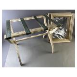Vntg. Hollywood Regency Stand & Frames