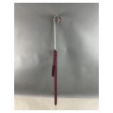 Vtg Oscar Nailon Parasol Umbrella w/Orante Handle