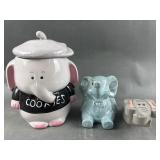 Vintage Elephant in Cookies Tee Cookie Jar & More