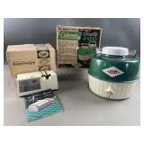Vtg Coleman Snowlite Jug & Oster Knife Sharpener