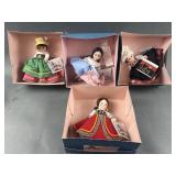 Norway, Italy, Israel & Czechoslovakia Dollls