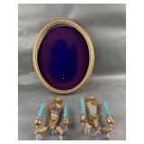 Vintage Gold Tone Candle Wall Scones & More