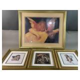 Gold Framed Renaissance Art Cherub Prints