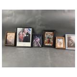 Folk Art Reverse Glass Painting & More Paintings