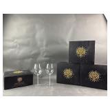 8 Crystal Infused Wine Glasses