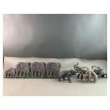 Vtg Pisano Wall Plaque, Resin Elephants & More