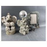 Resin & More Elephant Sculptures & Picture Frame
