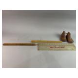 Antique Wooden Shoe Forms & Vintage Rulers