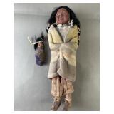 Antique Skookum Dolls Mom & Papoose