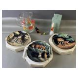 Anchor Hocking Pitcher, Franklin Mint & More