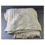 Vntg. Sears Perma-Prest Knit Blanket/ Bedspread