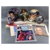 Elvis Collectors Plates, Newspapers & More