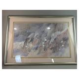 Large Framed Matted Katherine Liu Lithograph