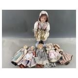 Composite Head, Kissy Faces & More Vtg Dolls