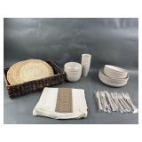 Wheat Straw Plastic Picnic Ware, Placemats & More!