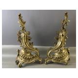 Vintage Louis XV Style Andirons