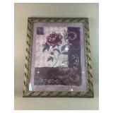 Vivian Flasch Burlap Tulips Ornate Framed Print