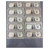 10 Silver Certificates 1957