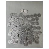 80 Canadian Quarters Including 2 Silver Quarters