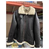 Menï¿½s XL Cabelas Sheepskin Leather Bomber Jacket