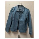 Large F Collections Suede Blue Varsity Jacket