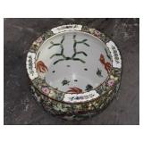 Large Hand Painted Porcelain Koi Fish Bowl