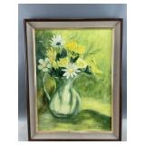 Framed G. Hothoofd Vtg Floral Painting