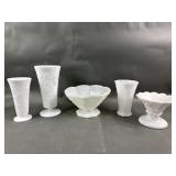 Vtg. Colony Harvest White Milk Glass Vase & More!