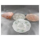 Vtg Frosted Pink Depression Glass & More